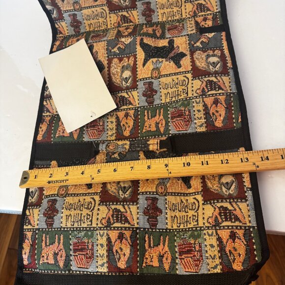 Scottie Tapestry Rolling Travel Collapsible Bag on Wheels Vtg Portable Travel To - Picture 14 of 16